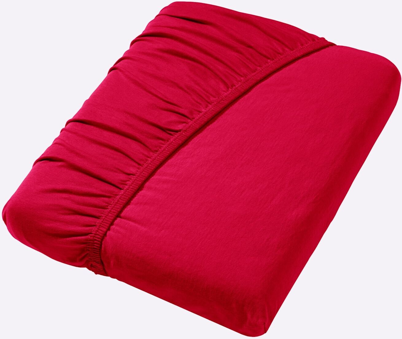 Betttuch WÄSCHEPUR Gr. 2, rot, L:200cm, Jersey, 100% Baumwolle, Bettlaken