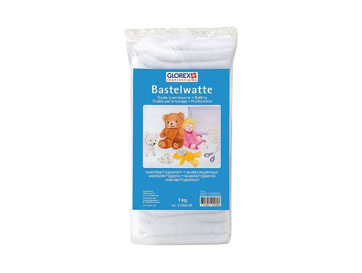 Glorex Bastelwatte Weiss 1 kg