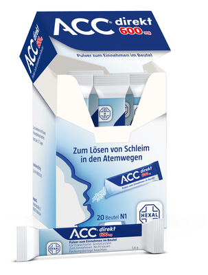 Hexal AG ACC direkt 600 mg Pulver zum Einnehmen im Beutel 20 St 13393521