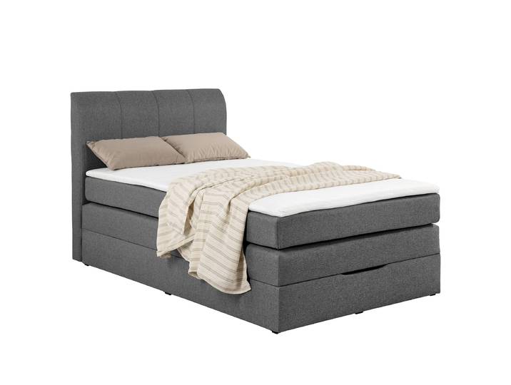 Boxspringbett Ghoripur - Typ C 90 x 200cm Webstoff Mavie Grau