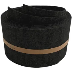 zaun|zu® Sichtschutzstreifen 2er Set zaun|zu Design-Vlies HALBE: 95mm Schwarzgrau 2,55m