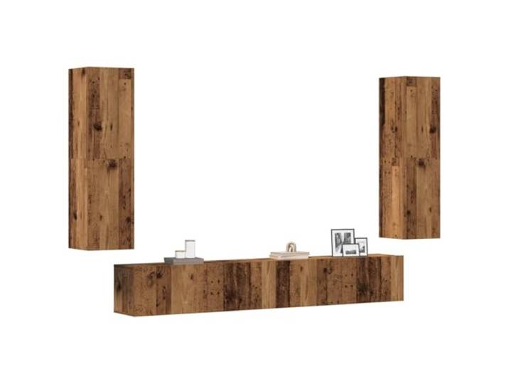 HEFZGDB TV-Wandschränke 4 STK. Altholz-Optik Holzwerkstoff mit viel Stauraum und modernem Design für Ihr Interieur, praktische Aufbewahrungslösung und langlebige Möbel.