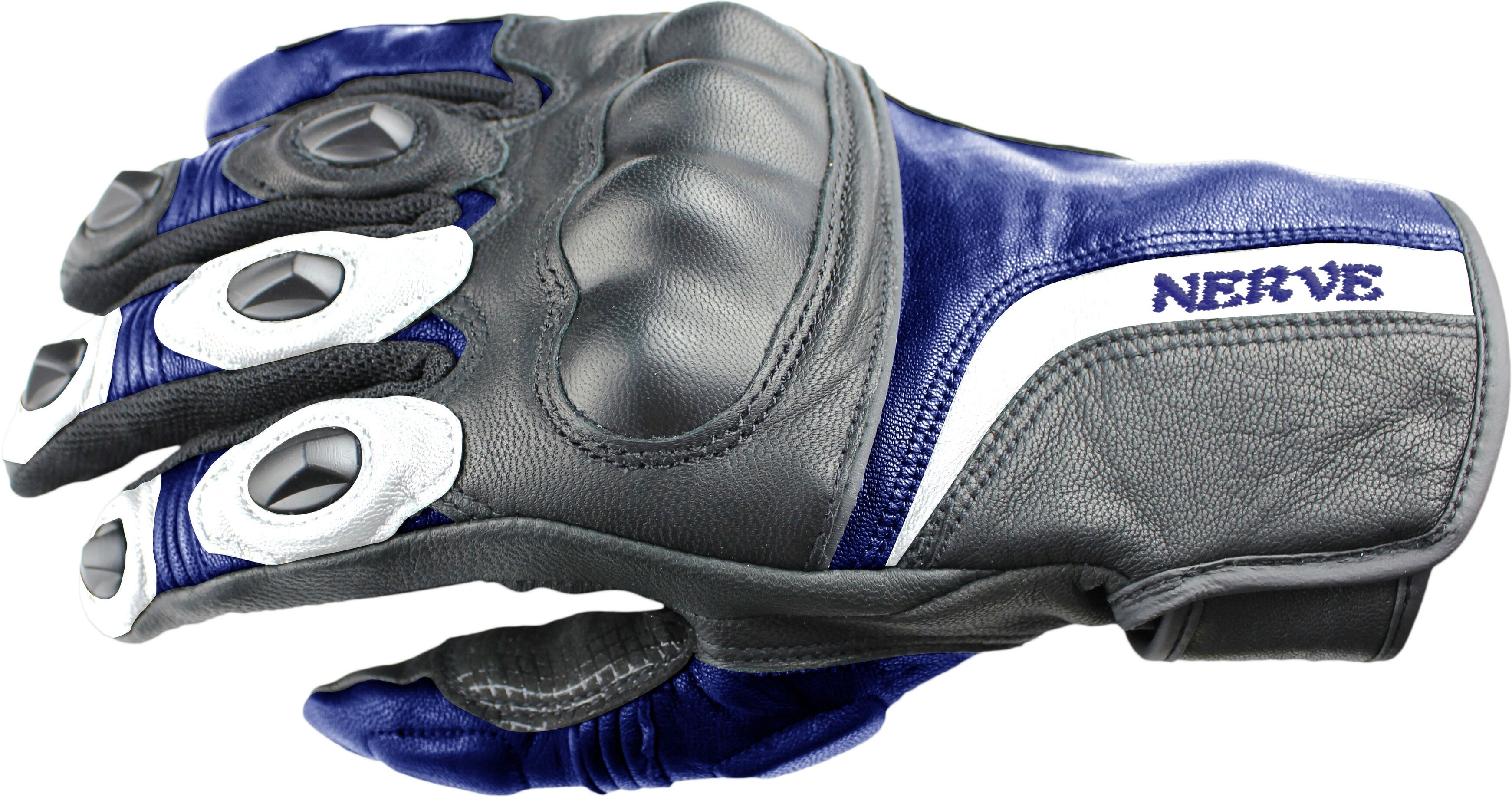 Motorradhandschuhe NERVE "KQ11" Gr. XS, blau (blau, schwarz), Handschuhe, XS, Motorradhandschuhe, mit Weitenverstellung blau, schwarz XS