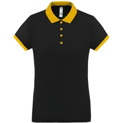 Proact, Damen, Sportshirt, Performance Piqué-Poloshirt Women (L), Mehrfarbig, Gelb, Schwarz