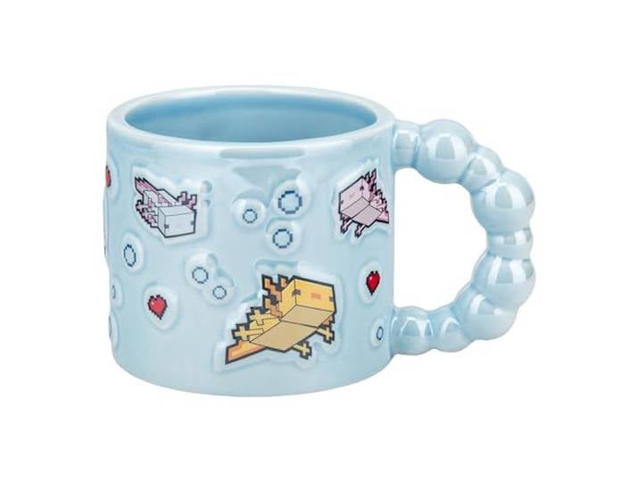 Paladone Mug Axolotl Minecraft en Céramique avec Relief et Forme Bulle\, 400 ml\, Produit Officiel