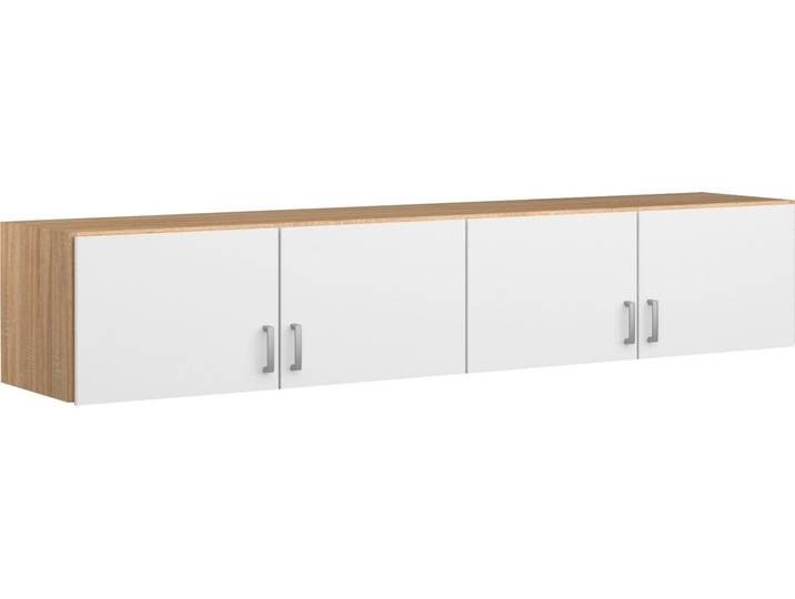 Schrankaufsatz RAUCH Bremen , weiß (struktureichefarben hell, weiß), B:181cm H:39cm T:54cm, Holzwerkstoff, Möbelaufsätze, Schrankaufsatz