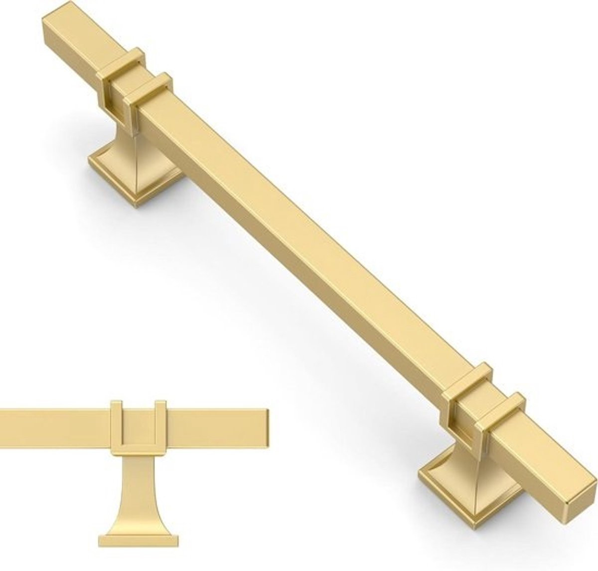 Meubelgrepen Goud - Geborsteld Metaal - Hartafstand: 128 mm