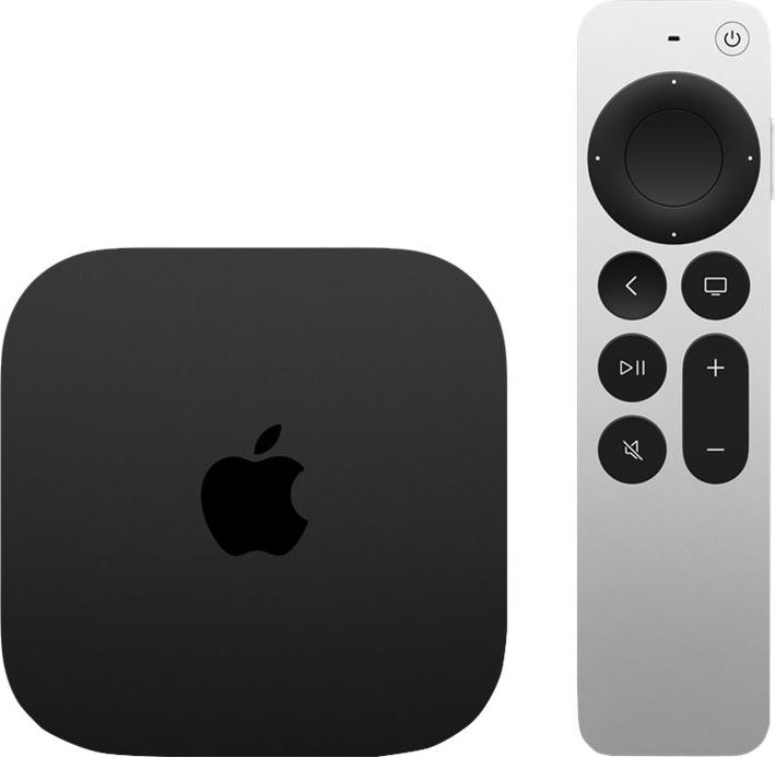 Apple TV 4K, Apple, A15, 64 GB, AVC, H.264, HEVC, M4V, MP4, MPEG4, AAC, AC3, AIFF, EAC3, FLAC, HE-AAC, MP3, MP3 VBR, WAV, GIF, HEIF, JPEG, TIFF