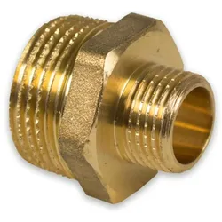 Messing Gewinde-Fitting Reduziernippel - schwere Ausführung (Ausführung: 1''AG - 3/4''AG)