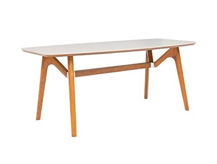 furni24 W Esstisch aus Holz Rechteckiger Moderner Esstisch Küchen Tisch Holztisch für Wohnzimmer Esszimmer Küche, Farbe Sandstein 180x90x75 cm