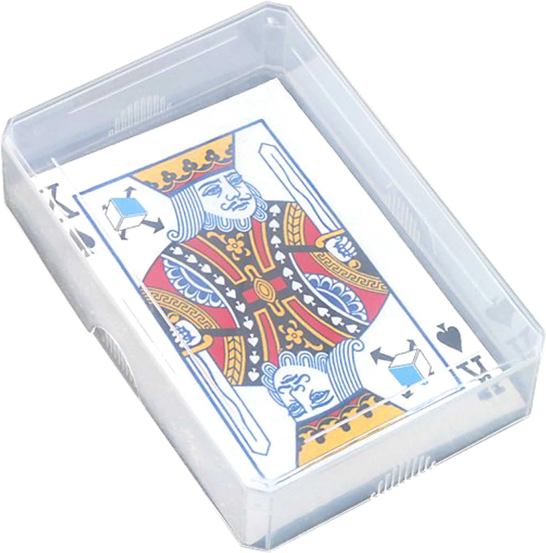 SPRINTIS 10 Unités - Boîte pour jeux de cartes, 97 x 65 x 24 mm, fond+couvercle, PP, transparent