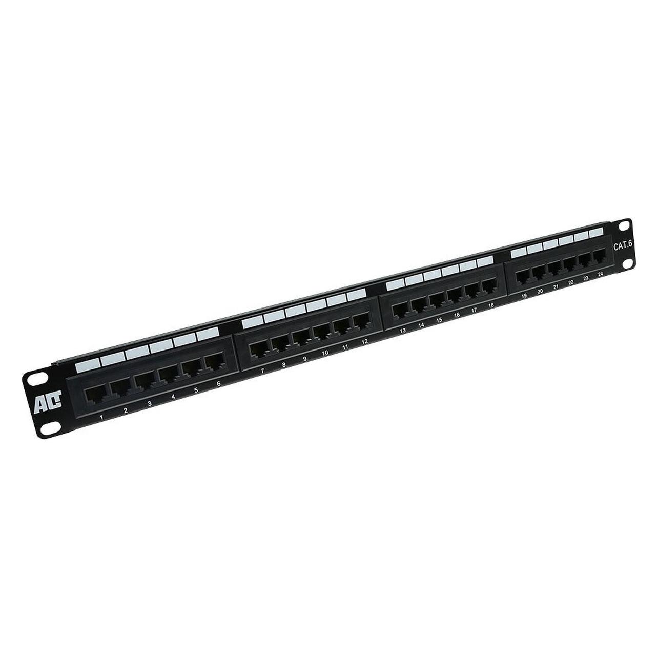 ACT Patchpanel 24-ports unshielded CAT6 PATCHPANEL 24P UTP C6 (PP1010)