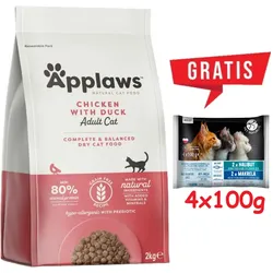 Applaws Katzentrockenfutter - Huhn mit Ente und Gemüse 2kg