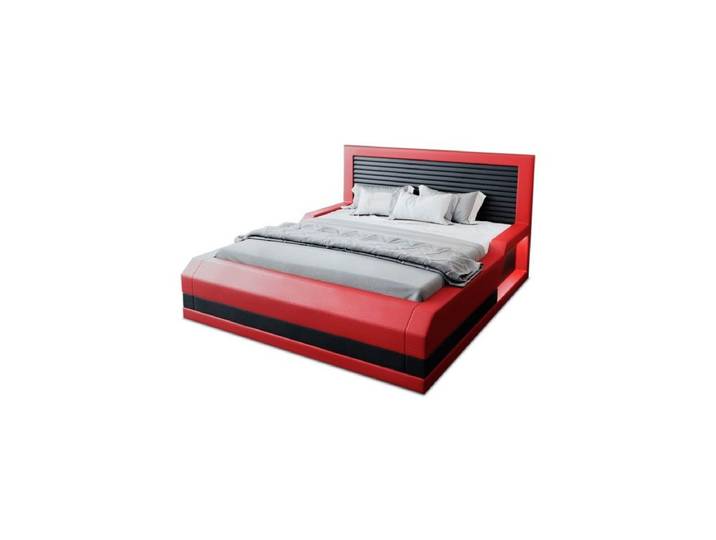 Sofa Dreams Boxspringbett Treviso Bett Kunstleder Premium Komplettbett mit LED Beleuchtung, mit Topper, mit Matratze, mit LED Beleuchtung