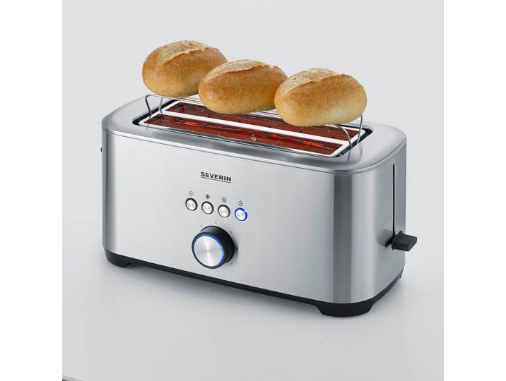 SEVERIN Toaster AT 2621 , silber (gebürstet, silber), B:19cm H:19,5cm T:42cm, Toaster, Toaster