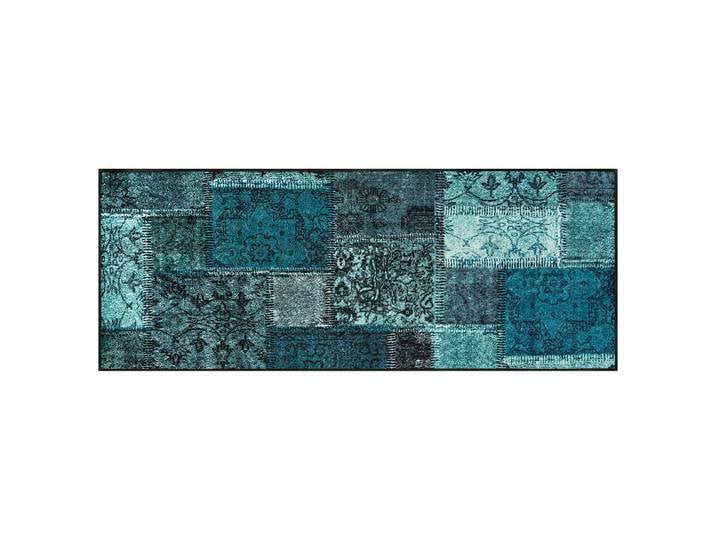 Tapis de propreté Vintage Patches 75 x 190cm Turquoise
