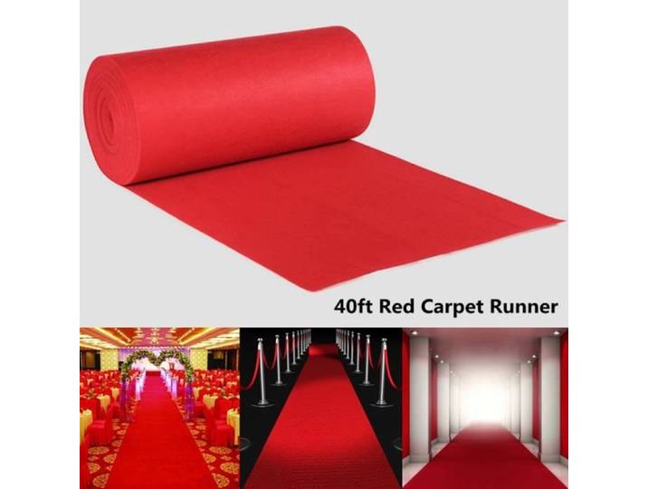 TEMPSA 1200X100cm Tapis Rouge Intissé Décoration Salle Mariage Cinéma Eglise