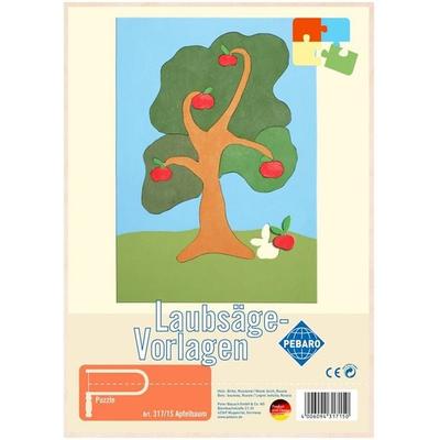 PEBARO 317/1S - Laubsägevorlage Apfelbaum, 1 Platte, Größe DIN A4
