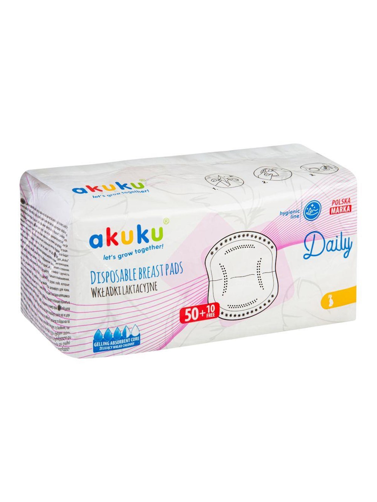 Akuku Disposable breast pads DAILY (60 pcs)