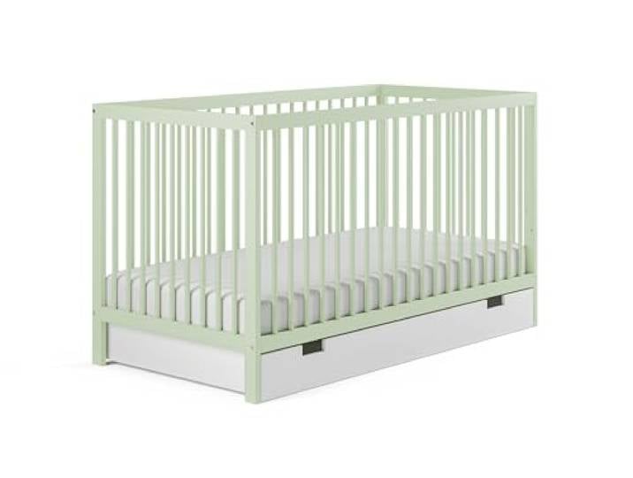 Kids Collective Babybett 70x140 cm Grün mit Schublade