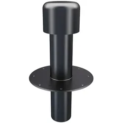 Wohnraum Be-/Entlüfter DN 125 mit Hart-PVC-Flansch für Flachdach