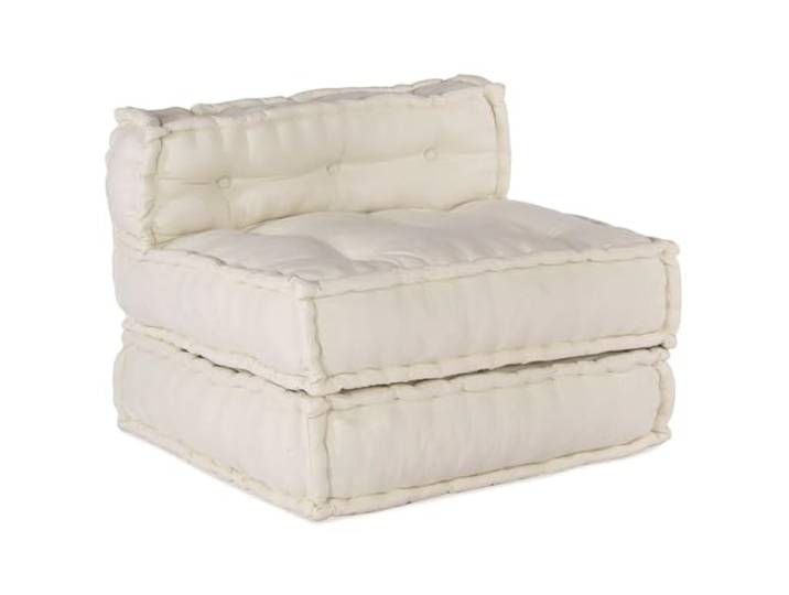 PUGYNBK Modulares Sofa aus cremefarbenem Stoff, 210 x 140 x 56 cm Modulares Design, atmungsaktiver Stoff, Schaumstoffkissen, moderner Stil, Innen- und Außenbereich