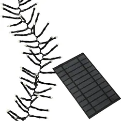 MARELIDA LED Solar Büschellichterkette Cluster 1128LED warmweiß 8 Modi USB 10,5m