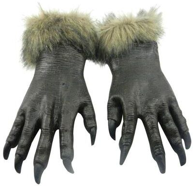 Snug & Styled Werewolf Costume Gloves Halloween Wolf Paw Latex Gloves For Masquerade Parties & Cosplay wolf Gloves