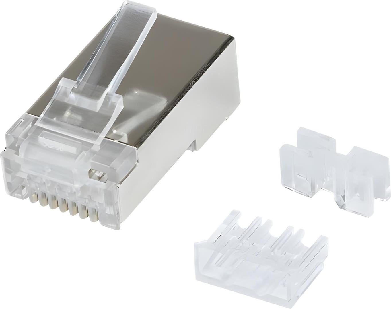 LogiLink RJ45 modulaire connector CAT 6A voor massieve en flexibele draden, 50 stuks