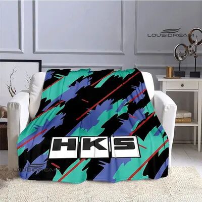 Shop Station HKS Racing Car Blanket Soft Flannel Throw Blanket For Couch, Bed & Car Enthusiast Gift b 39.37 59.06 In