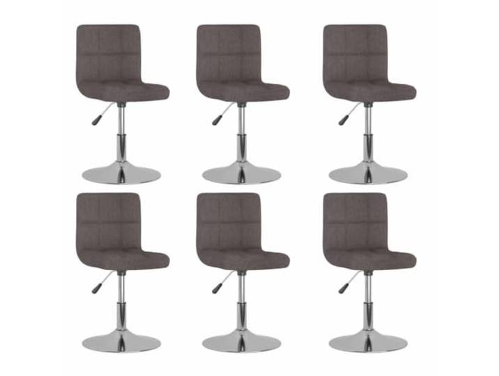 Foknhdi Esszimmerstühle 6er Set Drehbar Höhenverstellbar Taupe Stufenlose Gasfeder und 360-Grad-Drehfunktion für flexible Bewegung am Küchentisch und im Essbereich.