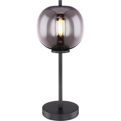 GLOBO LIGHTING Tischleuchte "BLACKY", schwarz, 1 Stk., Leuchten, Tischlampe/Metall schwarz/Glas/Wohnzimmer/Schlafzimmer, Tischleuchte