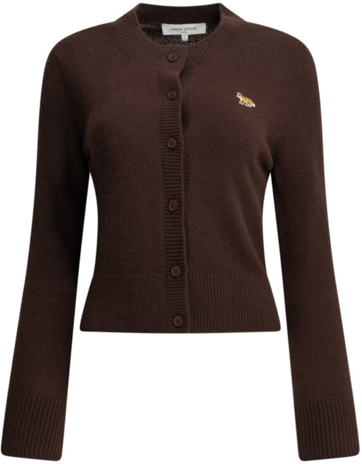 MAISON KITSUNÉ cardigan en laine femme marron Marron XS