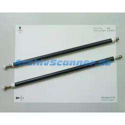 Schwarze Hintergrundroller inkl. Kalibrierungs-Sheet für Panasonic KV-S2065W, KV-S2055WU