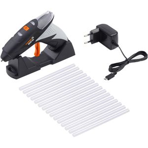 Meister Heißklebepistole WU5464500, kabellos, mit Akku, inkl. 15 Klebesticks mit Ø 7mm