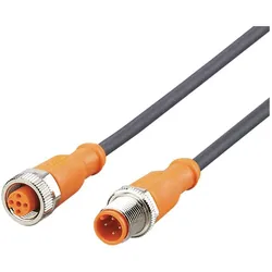 IFM electronic Verbindungskabel EVC014 5m,4pol,M12 Konfektioniertes Sensor-Aktor-Kabel 4021179021357, Elektronikkabel + Stecker, Schwarz