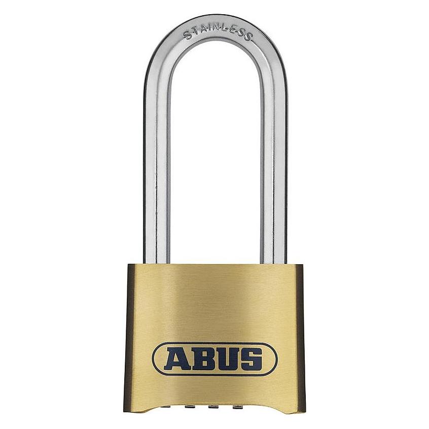 Abus Zahlenvorhangschloss 180IB/50 HB63 B/SB Schlosskörperbreite 52 mm Messing (26607 2)
