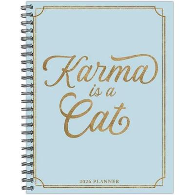 Karma Is a Cat 2026 6.5 X 8.5 Weekly Monthly Softcover Planner