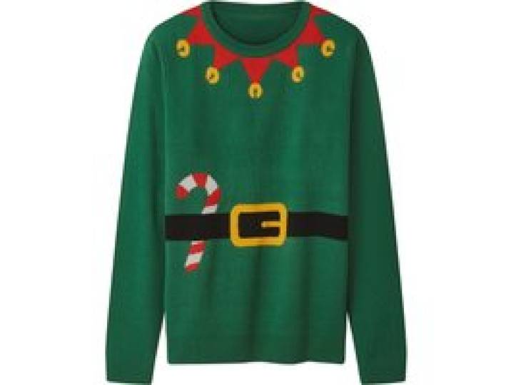 ESMARA® Pull-over de Noël femme avec effet LED / Pull-over de Noël avec musique / Pull-over de Noël (Vert, XL(46/48))