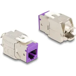 Delock Keystone Modul RJ45 Buchse zu LSA Cat.6A werkzeugfrei (Keystone Modul), Zubehör Netzwerk