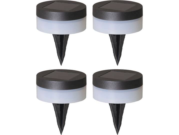 Gartenleuchte LUXFORM Solar-Erdspiessleuchten - Avignon - 4 St - LED , schwarz, 3 Stk., Leuchten, Gartenleuchte, Ganzjährig Solar