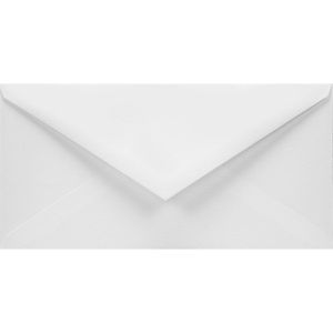 Netuno Briefumschläge Aster Smooth, Weiß, DIN lang, ohne Fenster, nassklebend, 120g/m², 25 Stück