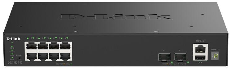 D-Link DGS-1530-10/E, 10-Port Smart Managed Gigabit Stack Switch