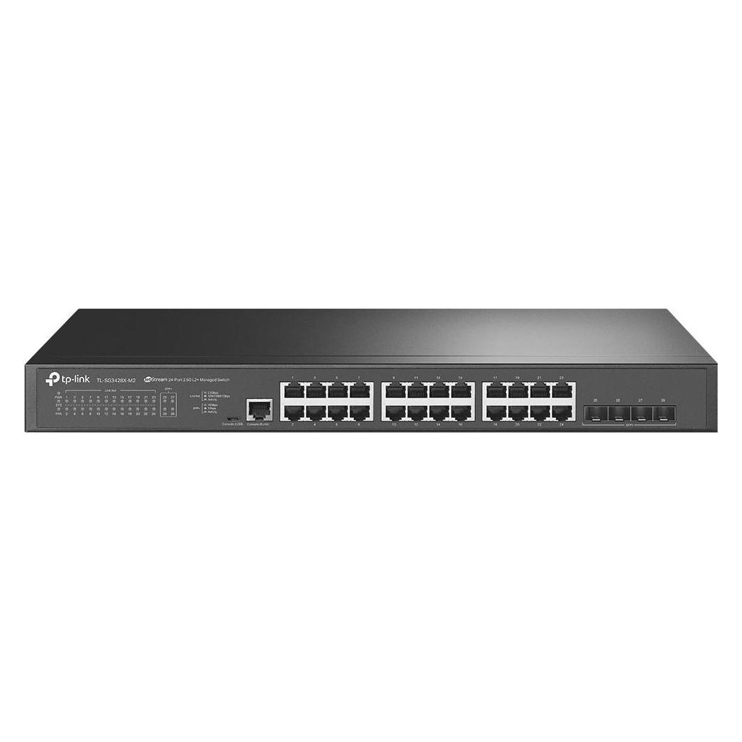 TP-Link (TL-SG3428X-M2) JetStream 24-Port 2.5GBASE-T L2 Managed Switch with 4 10GE SFP Slots, PoE, Rackmoun (24 Ports) (TL-SG3428X-M2)