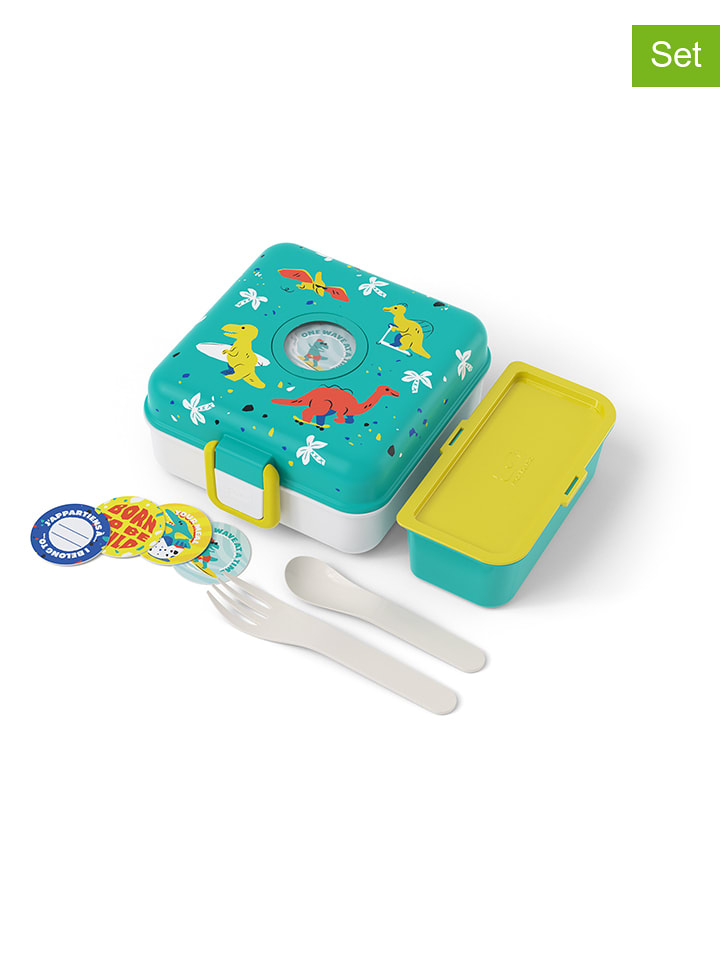 Monbento 2tlg. Lunchbox-Set "Dino" in Bunt - onesize