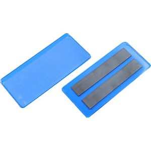 Sprintis Kennzeichnungstasche 110 x 50mm, magnetisch, blau, 10 Stück
