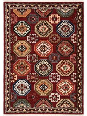 Style Haven Leander Panel Medallions Fringed Wool Blend Area Rug