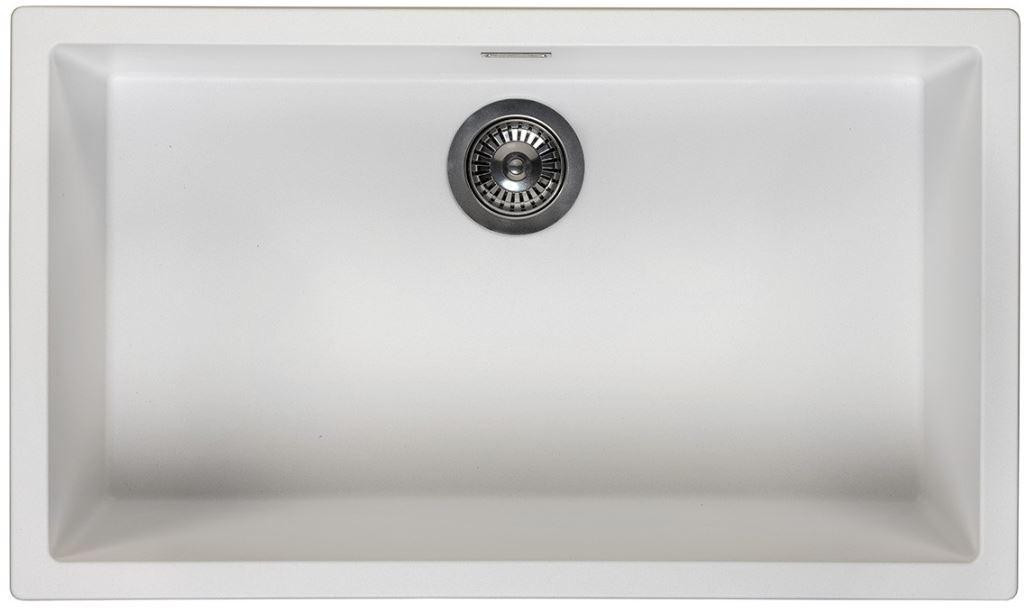 Pure.Sink Keukenwastafel wit inbouw en opbouwmodel B: 70 cm, D: 40 cm