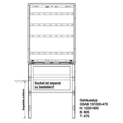 GSAB Elektrotechnik Normkabelverteilerschrank 1S1000-470K