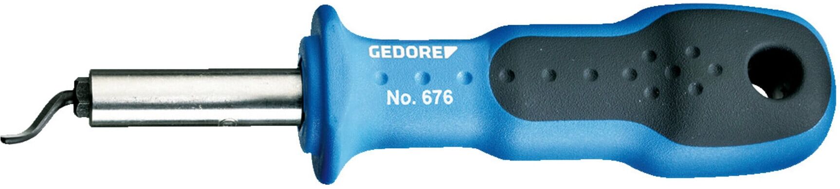 Gedore Entgrater, 1/4" 6,3 mm, zum Entgraten von Werkstückkanten, frei drehend, mit Kunststoffgriff, 8730 (2190907)